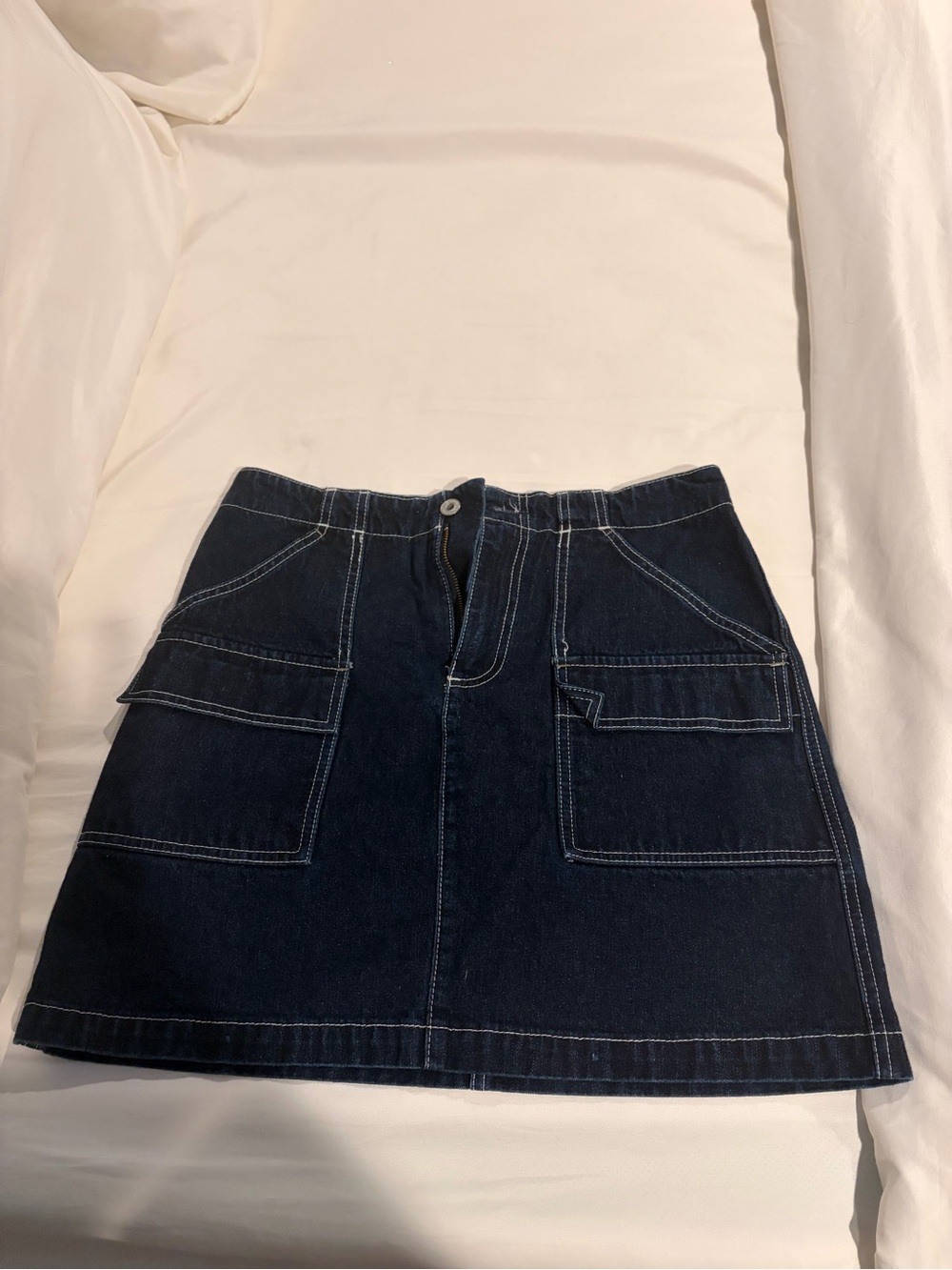 GAP Dark Indigo Denim Mini Skirt with Front Pockets